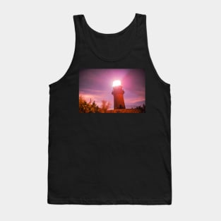 Starry Sky over the Gay Head lighthouse Aquinnah MA Cape Cod Martha's Vineyard Tank Top